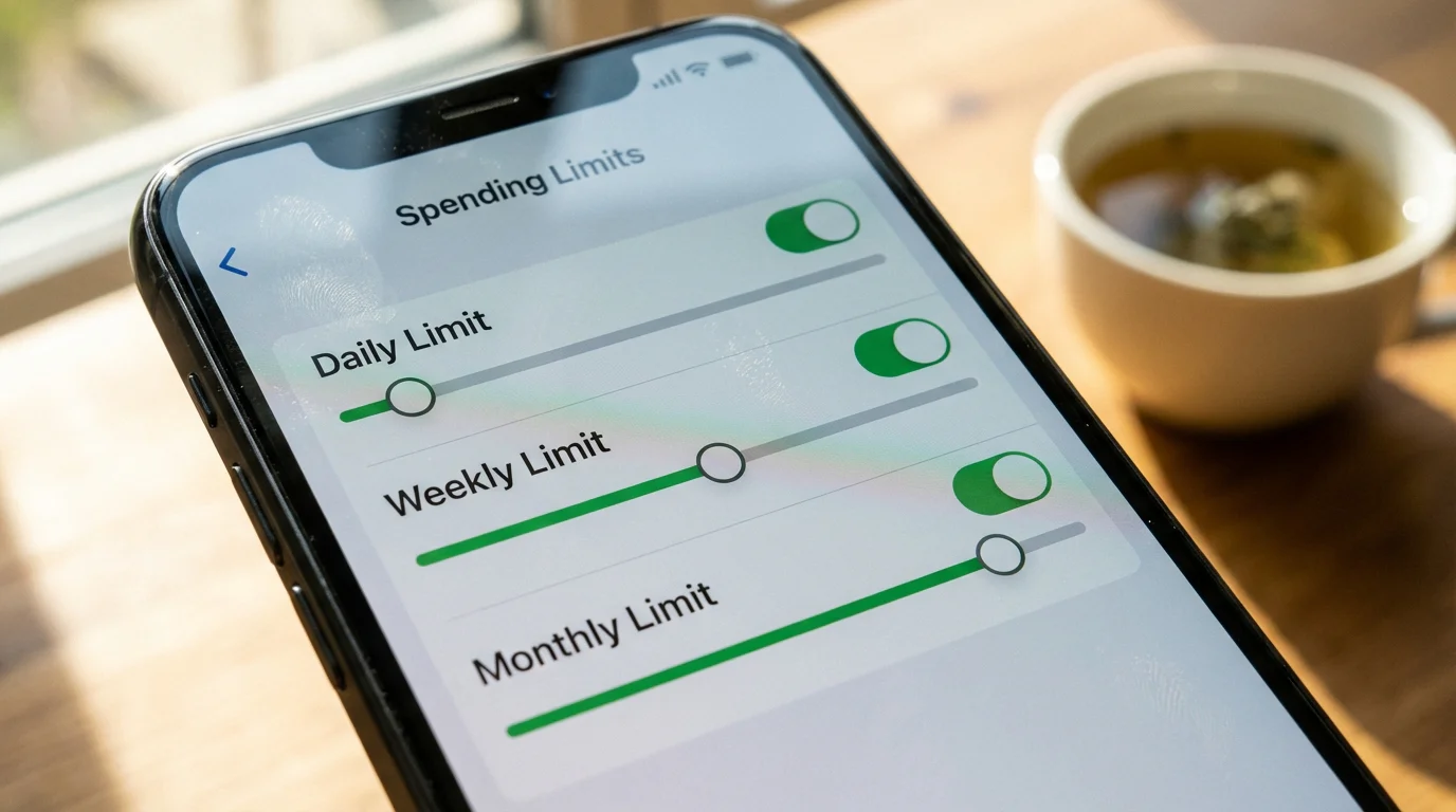 Casino account settings screen showing deposit limit controls and session timer options